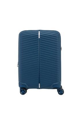 varro polypropylene 8 wheels tsa hard trolley - blue