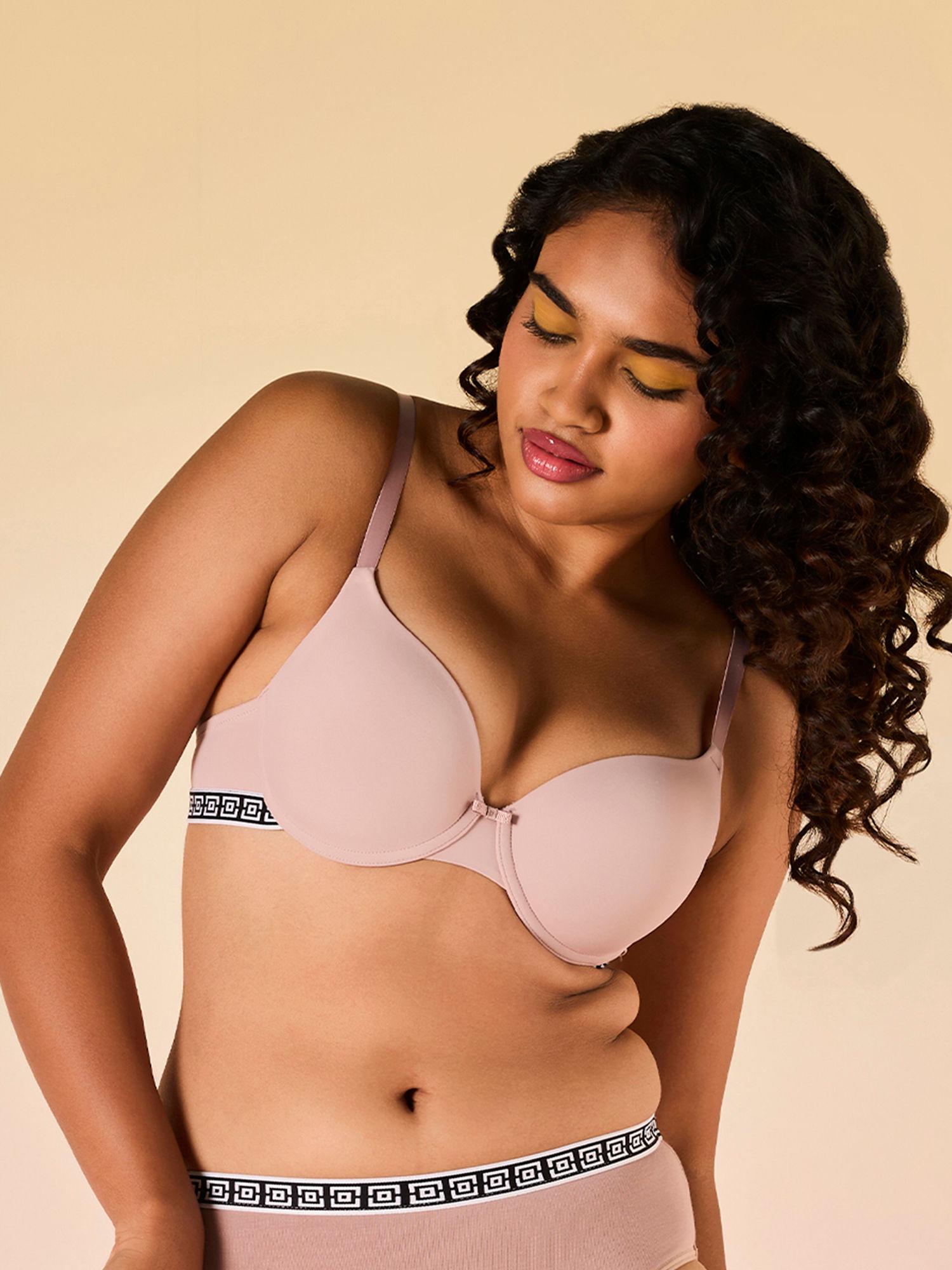 varsity edit push up wired bra - nude lmb1022