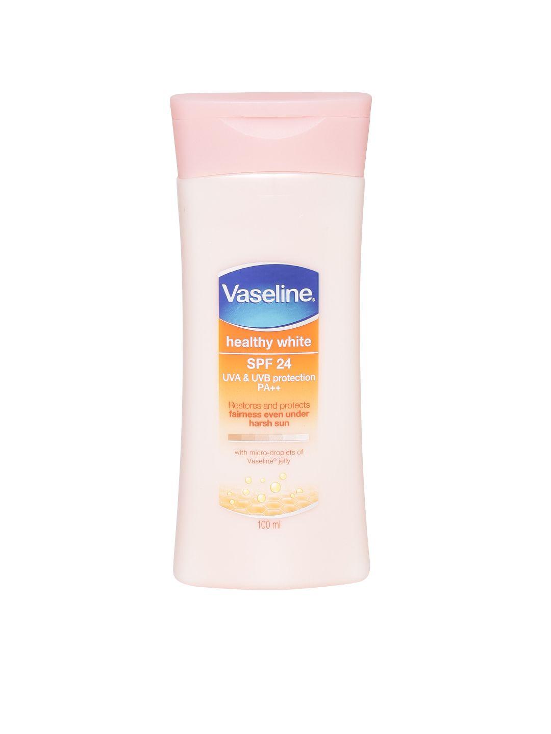 vaseline unisex healthy white spf 24 uva & uvb protection body lotion 100 ml