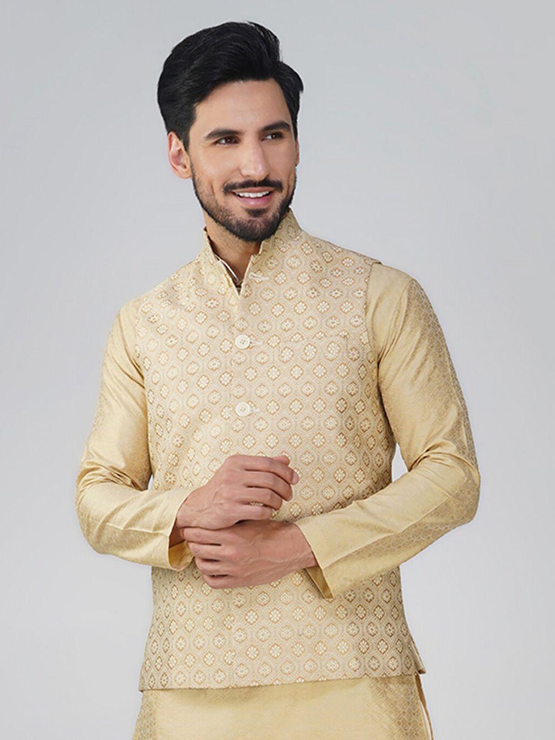 vastraa-fusion-ethnic-motifs-woven-design-mandarin-collar-pure-silk-nehru-jacket