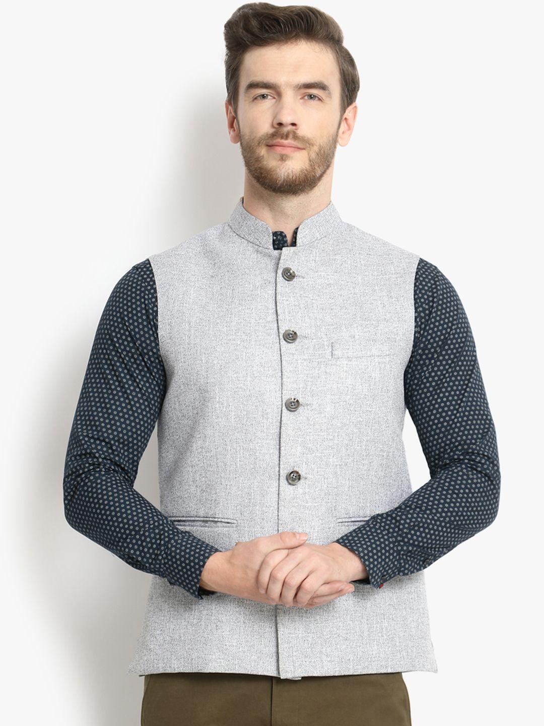 vastraa-fusion-men-grey-solid-woven-nehru-jacket