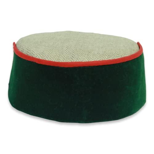 vastraa fusion unisex woolen kullu cap (pack of 1) (ts0965d_broad green base_free size)