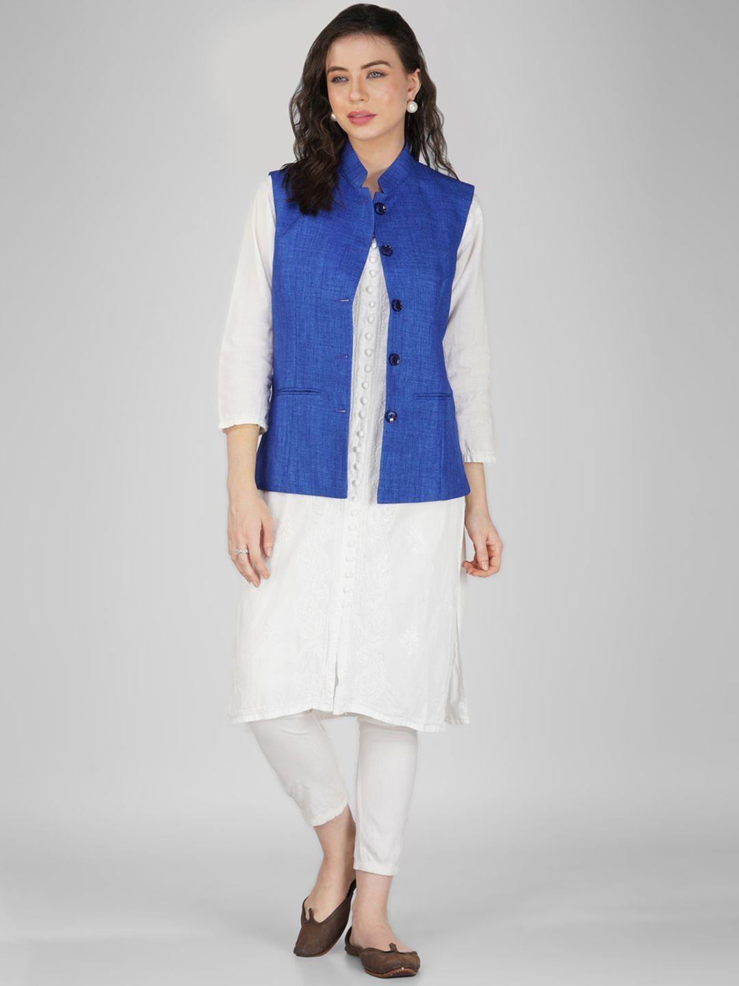 vastraa fusion women ethnic woven nehru jacket