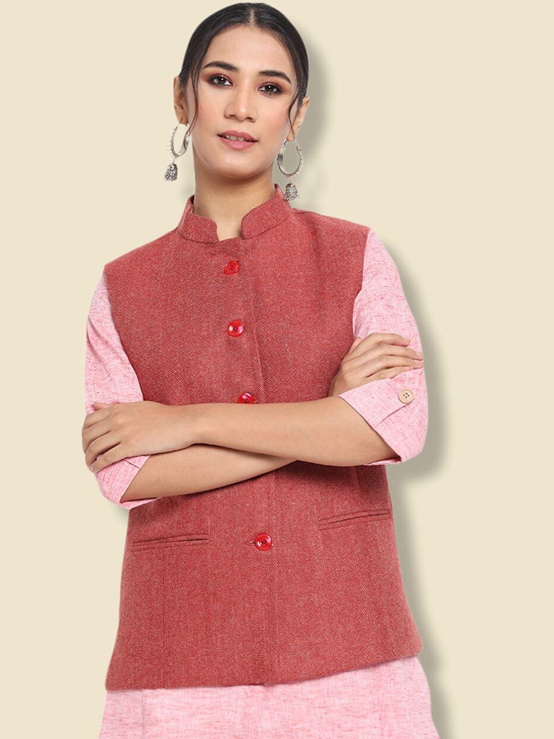 vastraa fusion women woolen nehru jackets