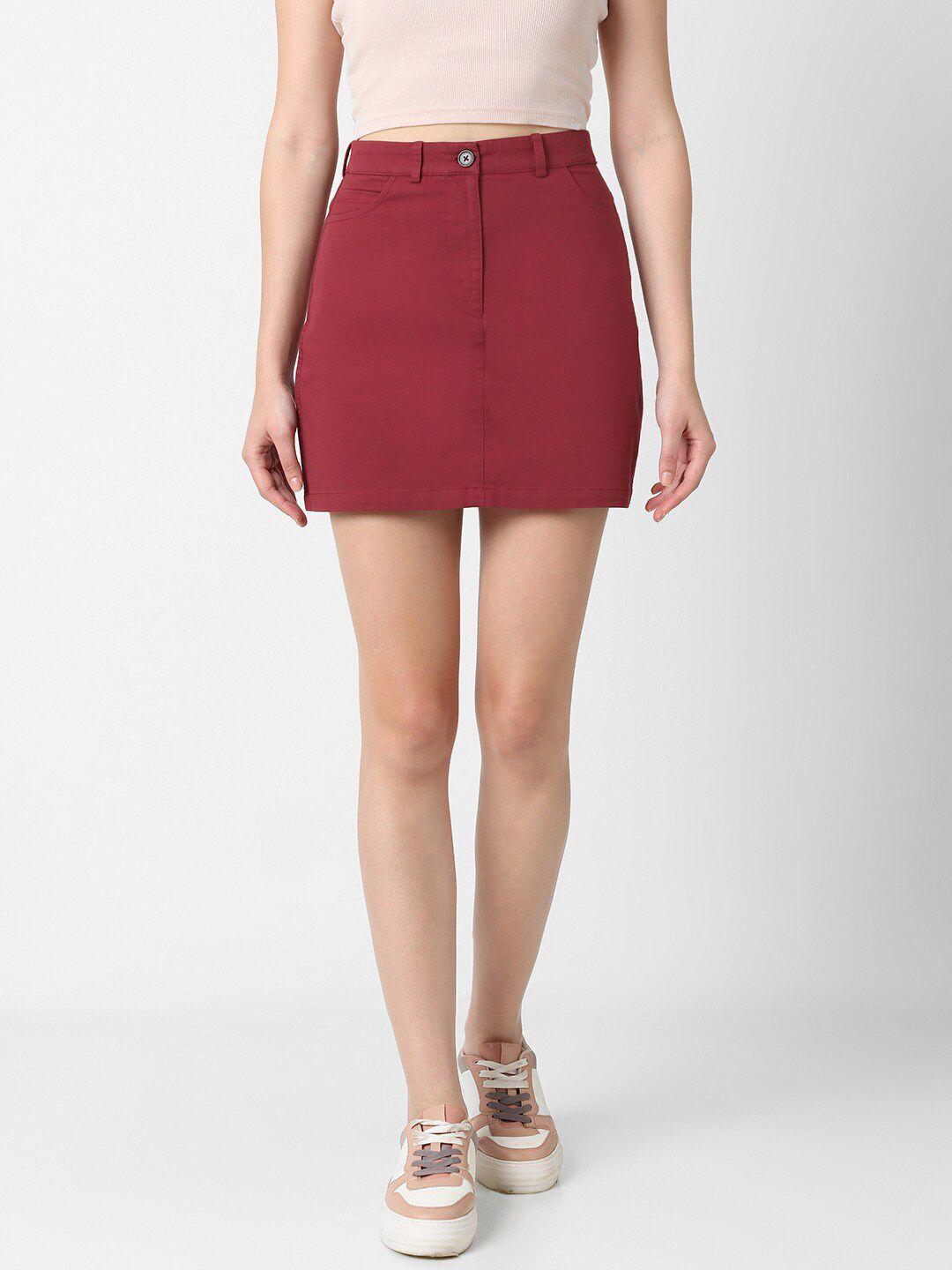 vastrado high-waist pure cotton a-line mini skirt