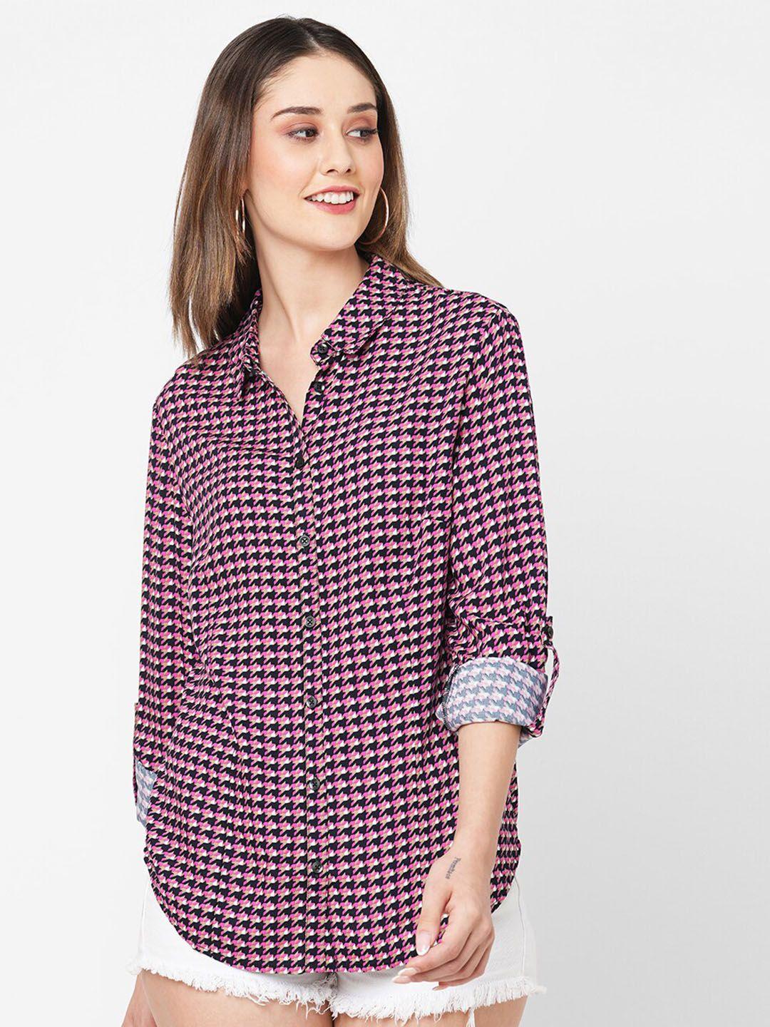 vastrado abstract printed casual shirt