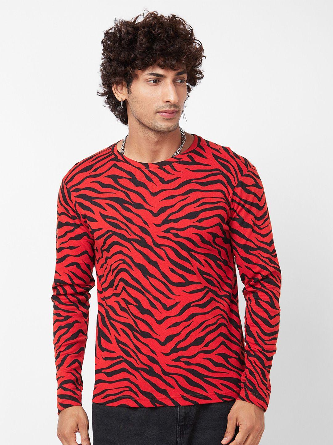 vastrado animal printed round neck cotton casual t-shirt