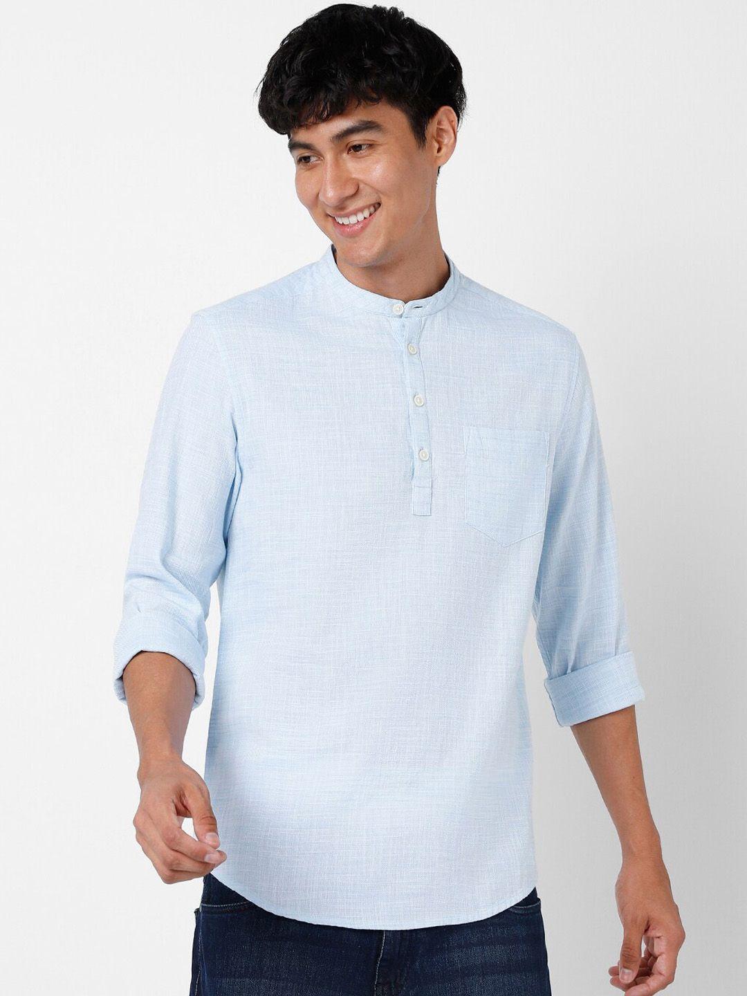 vastrado band collar cotton pathani kurta