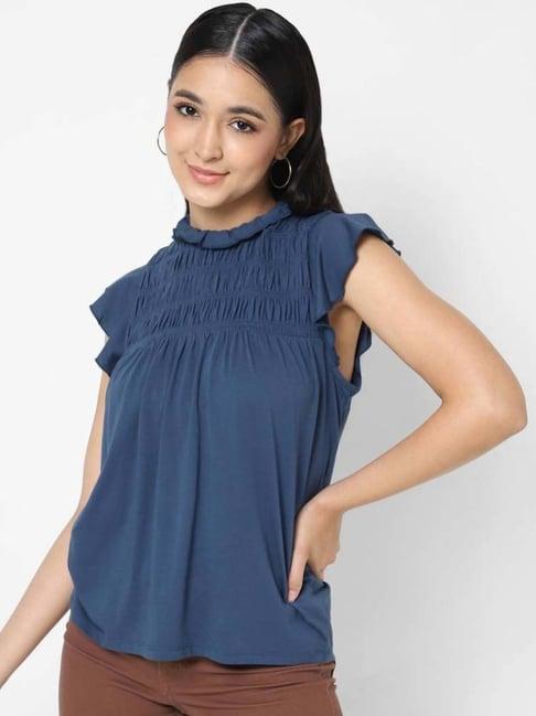 vastrado blue cotton top