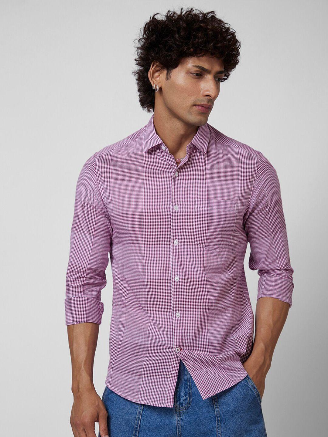 vastrado checked cotton casual shirt