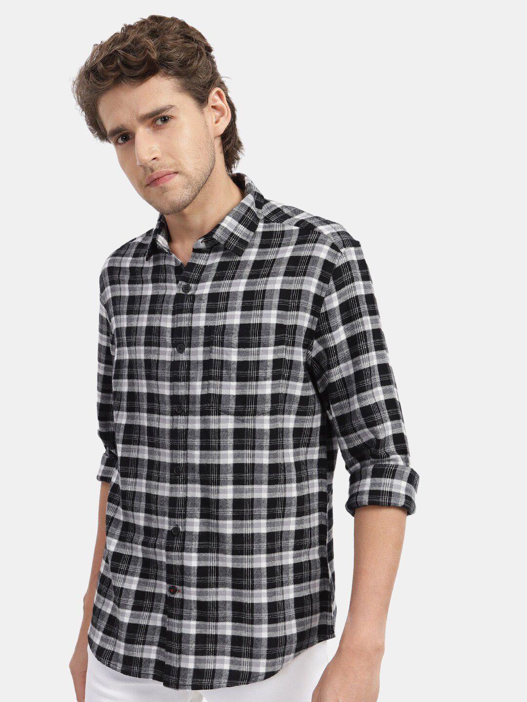 vastrado checks cotton casual shirt
