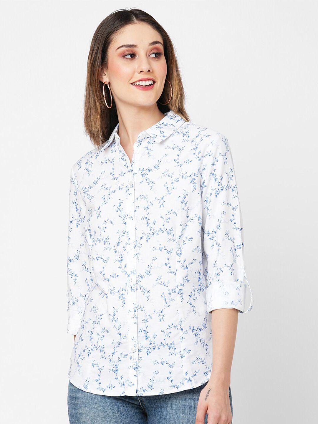 vastrado floral opaque printed cotton casual shirt