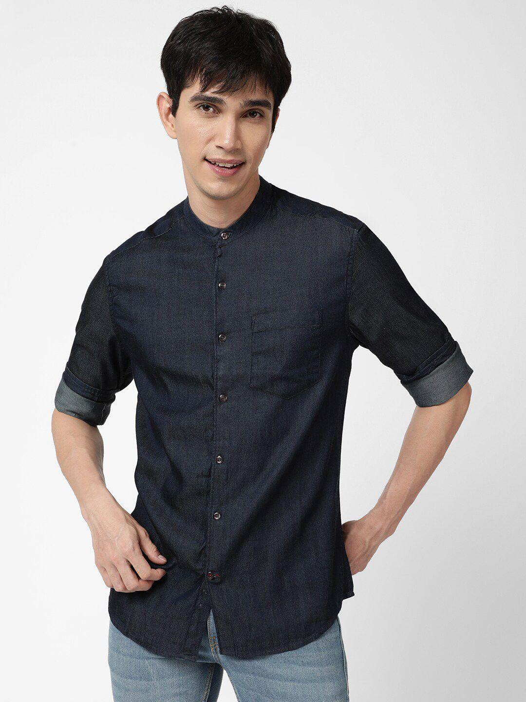 vastrado men blue casual shirt