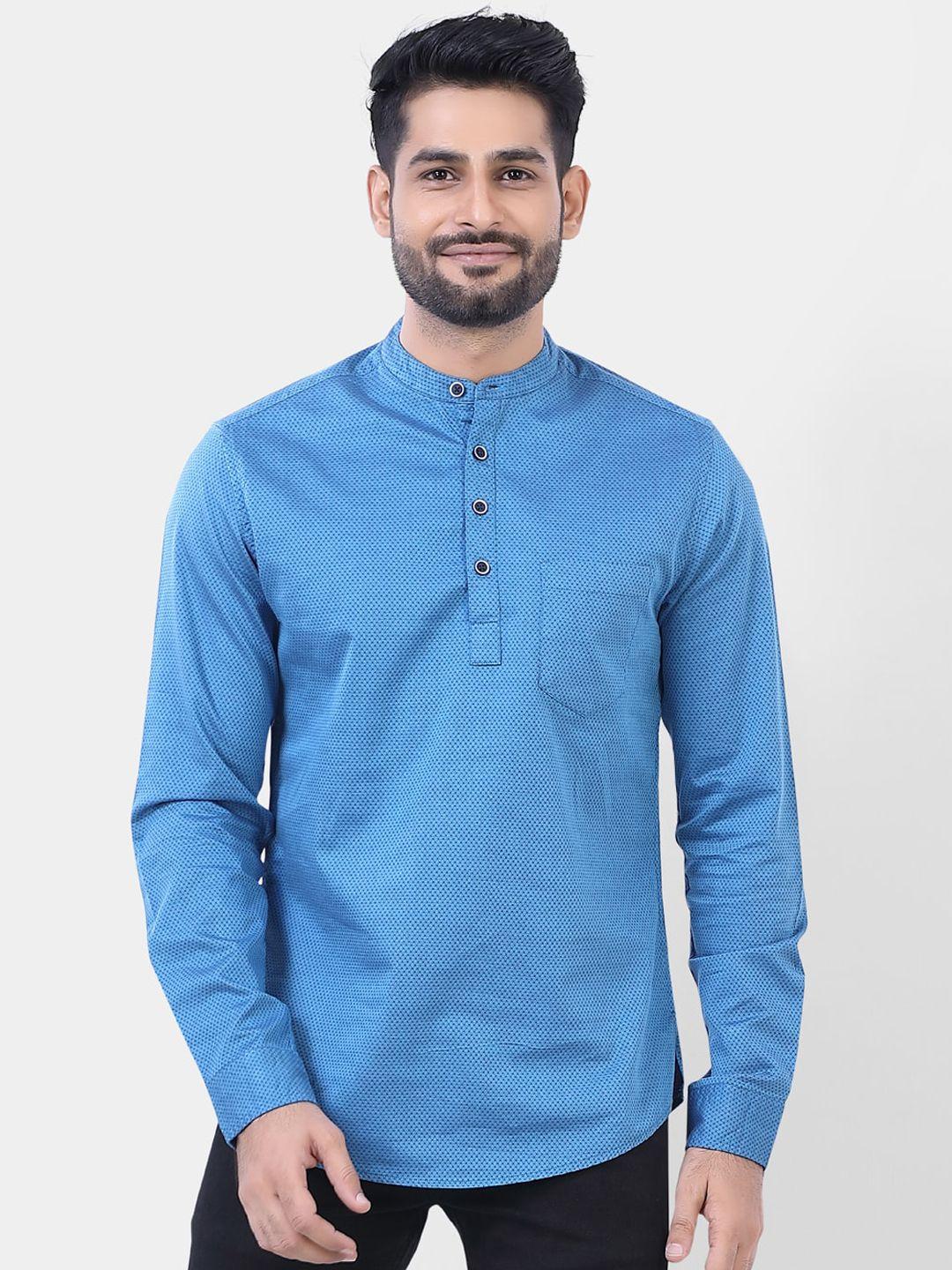 vastrado men blue cotton kurta