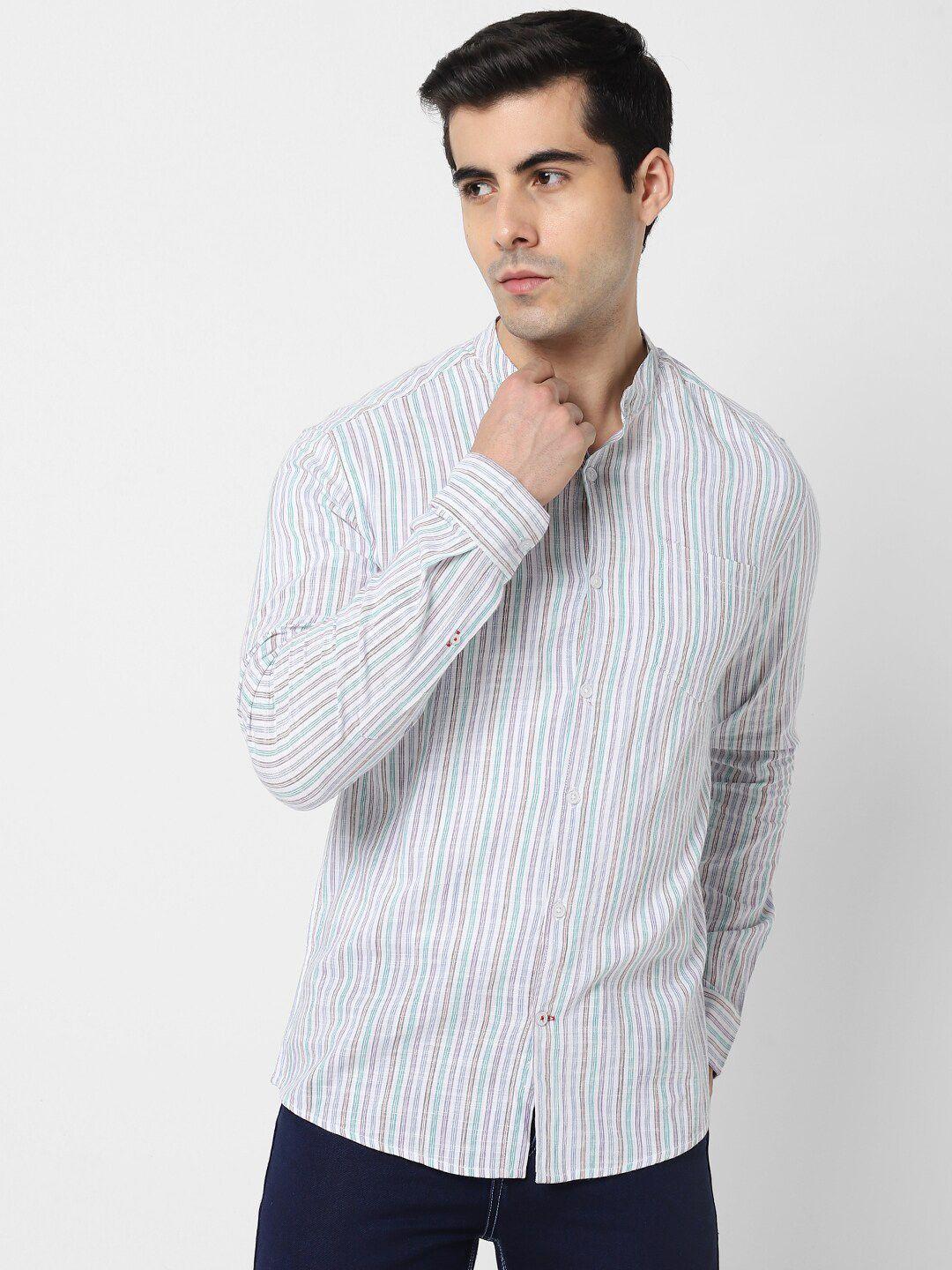 vastrado men striped casual cotton shirt