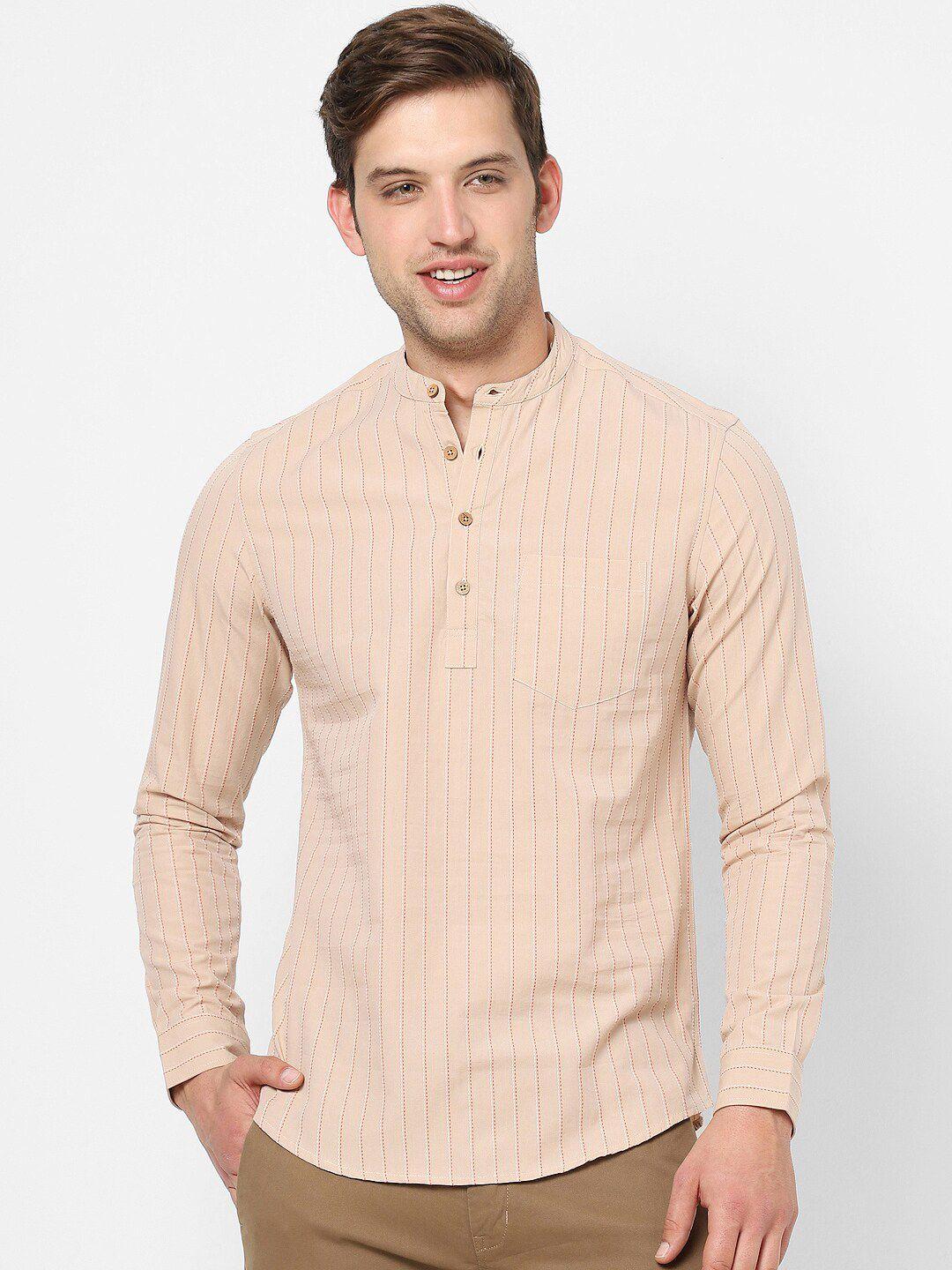 vastrado men striped dobby kurta