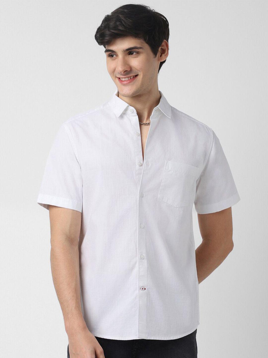 vastrado men textured casual shirt