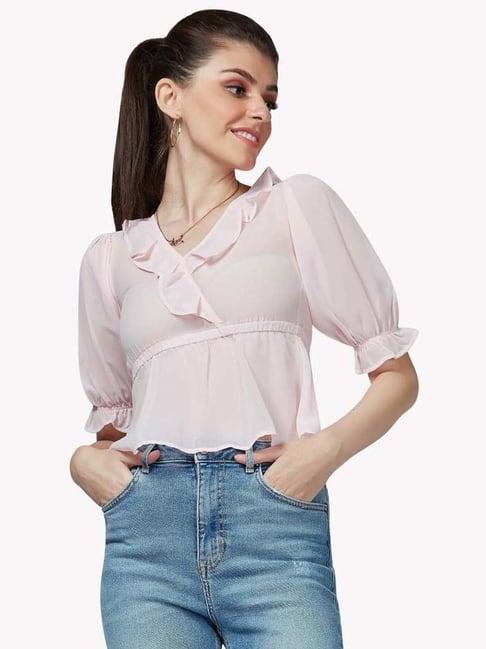 vastrado pink v neck top