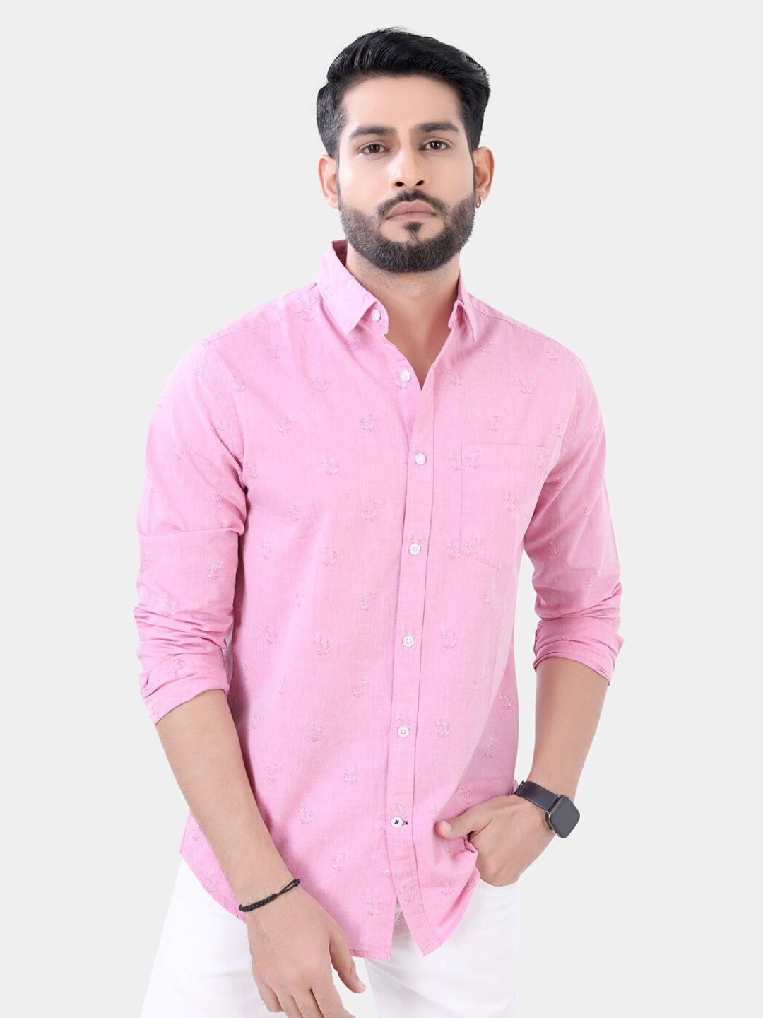 vastrado spread collar opaque cotton casual shirt