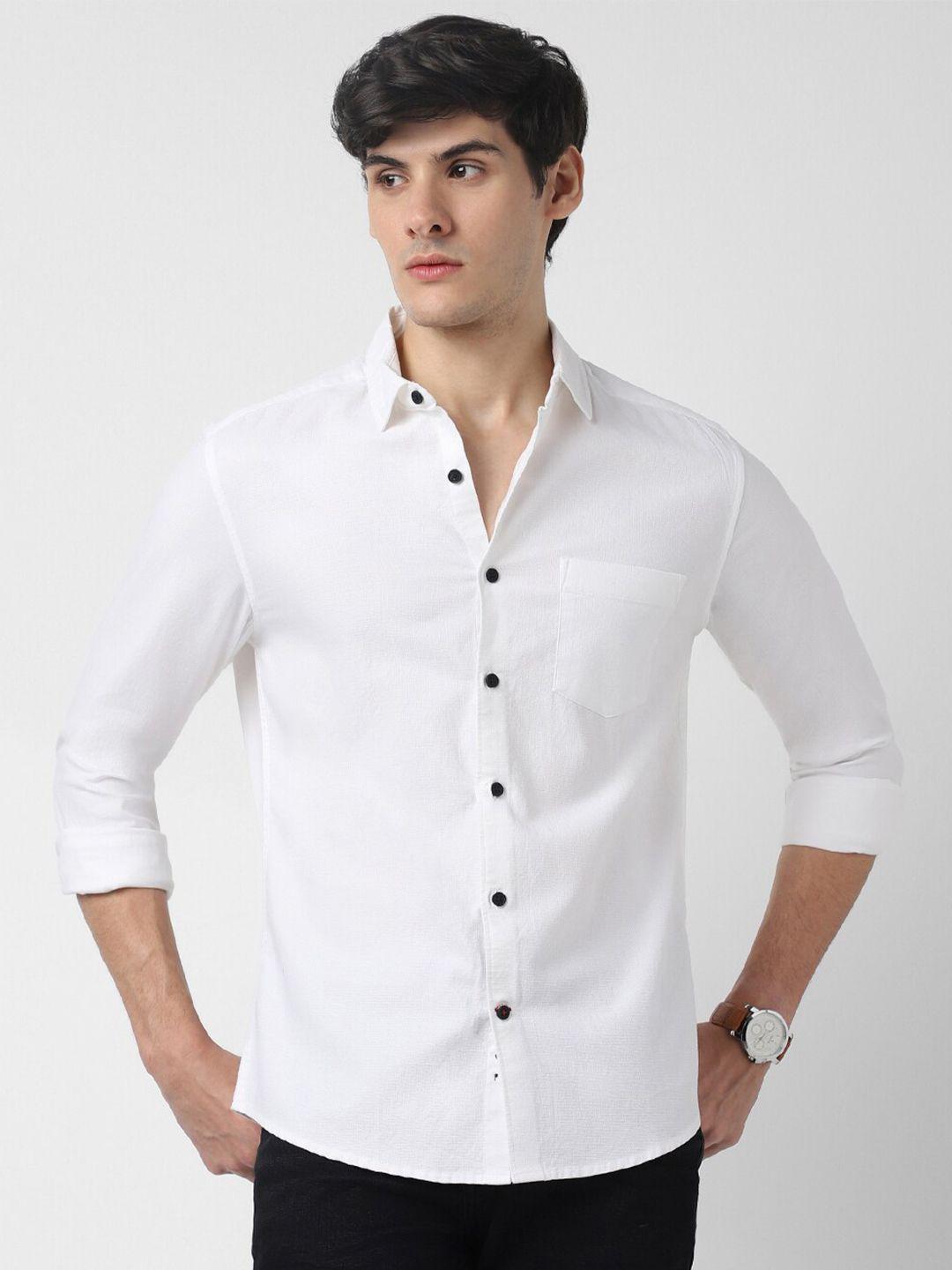 vastrado spread collar opaque cotton casual shirt