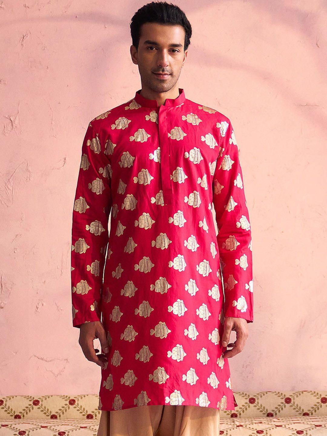 vastramay ethnic motifs foil printed kurta