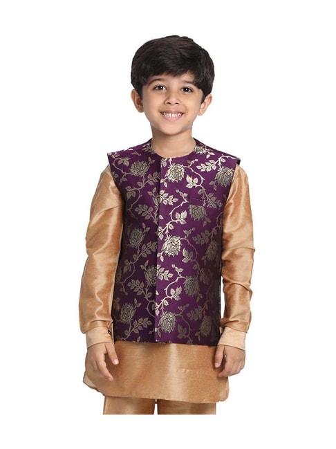vastramay-kids-purple-&-golden-zari-work-nehru-jacket