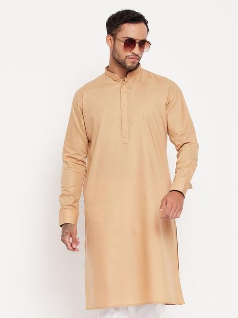 vastramay beige regular fit kurta