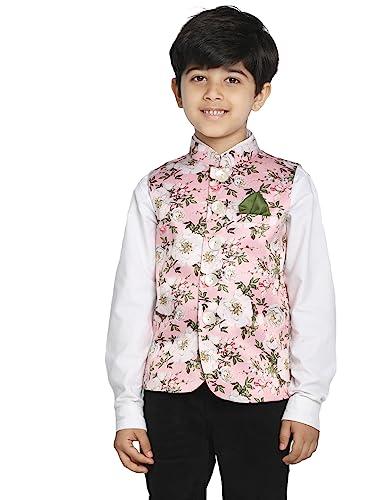 vastramay boys' multicolor-base-pink nehru jacket_vasbj055pn_30