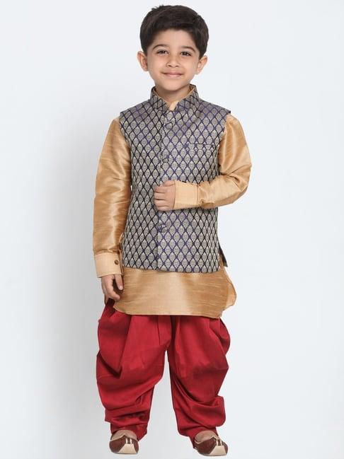 vastramay kids multicolor embellished kurta set