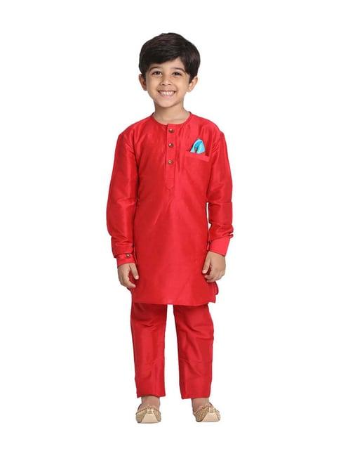 vastramay kids red kurta set