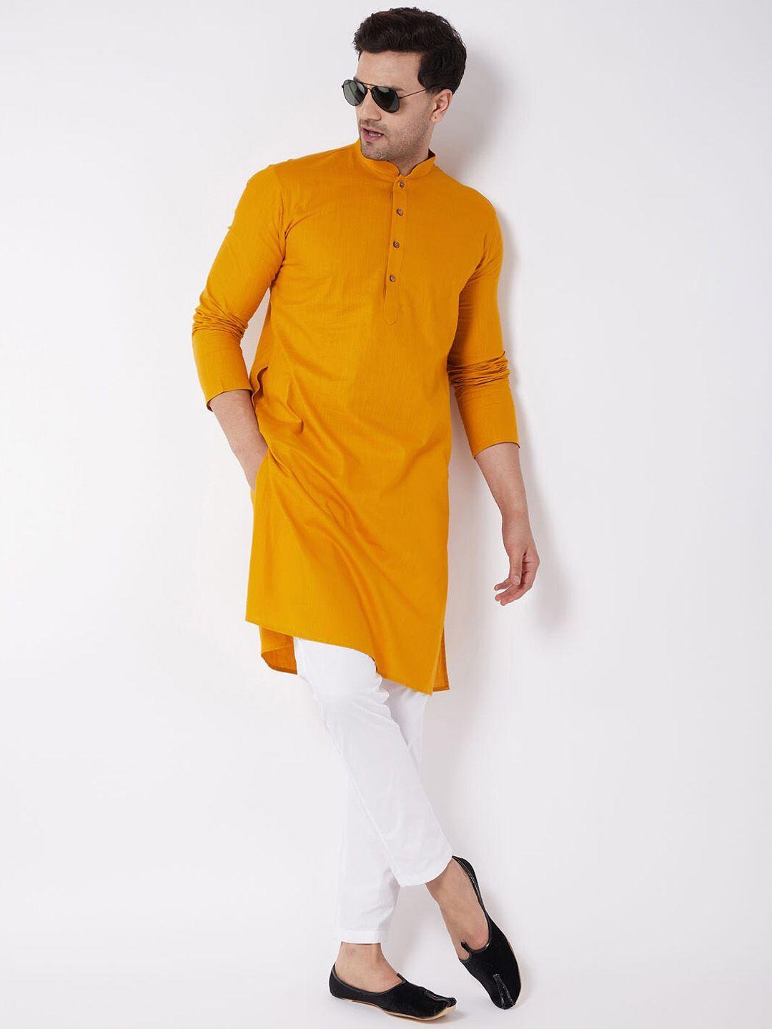vastramay mandarin collar kurta with pyjamas