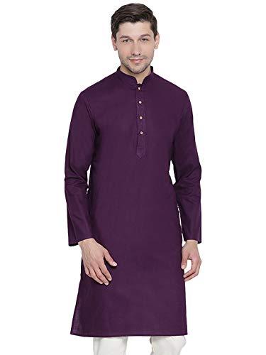 vastramay men purple cotton only kurta (vasmk007pu_40)