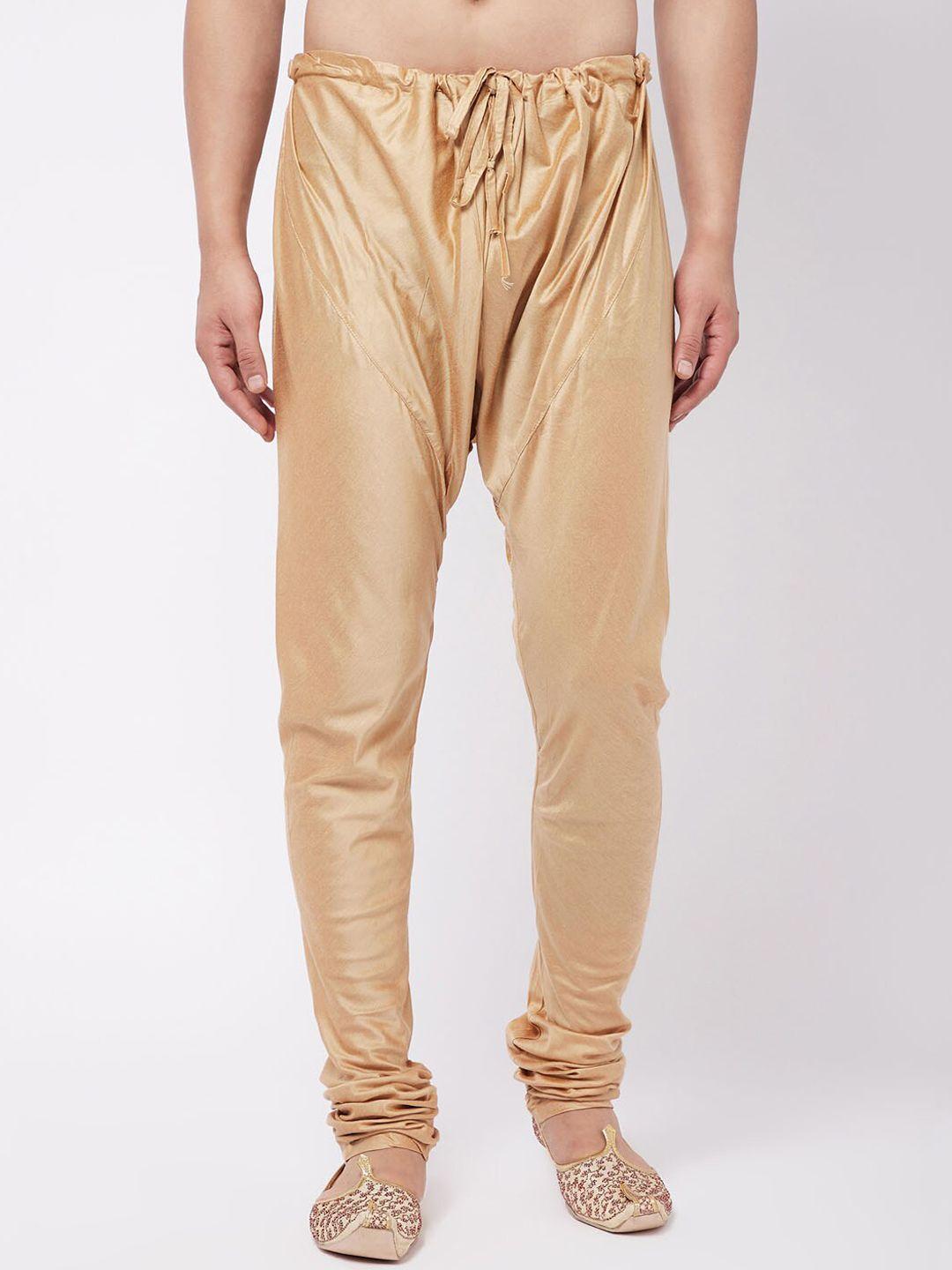 vastramay men rose gold-coloured solid relaxed-fit pyjama