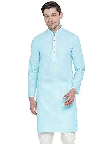 vastramay mens cotton linen aqua kurta - timeless elegance for festivals & events_vasmk007aq_42