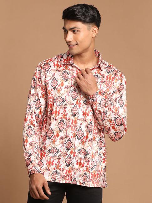 vastramay multicolor regular fit printed shirt