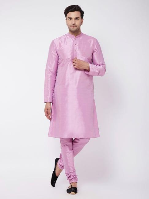 vastramay pink regular fit kurta bottom set