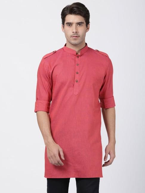 vastramay pink relaxed fit kurta