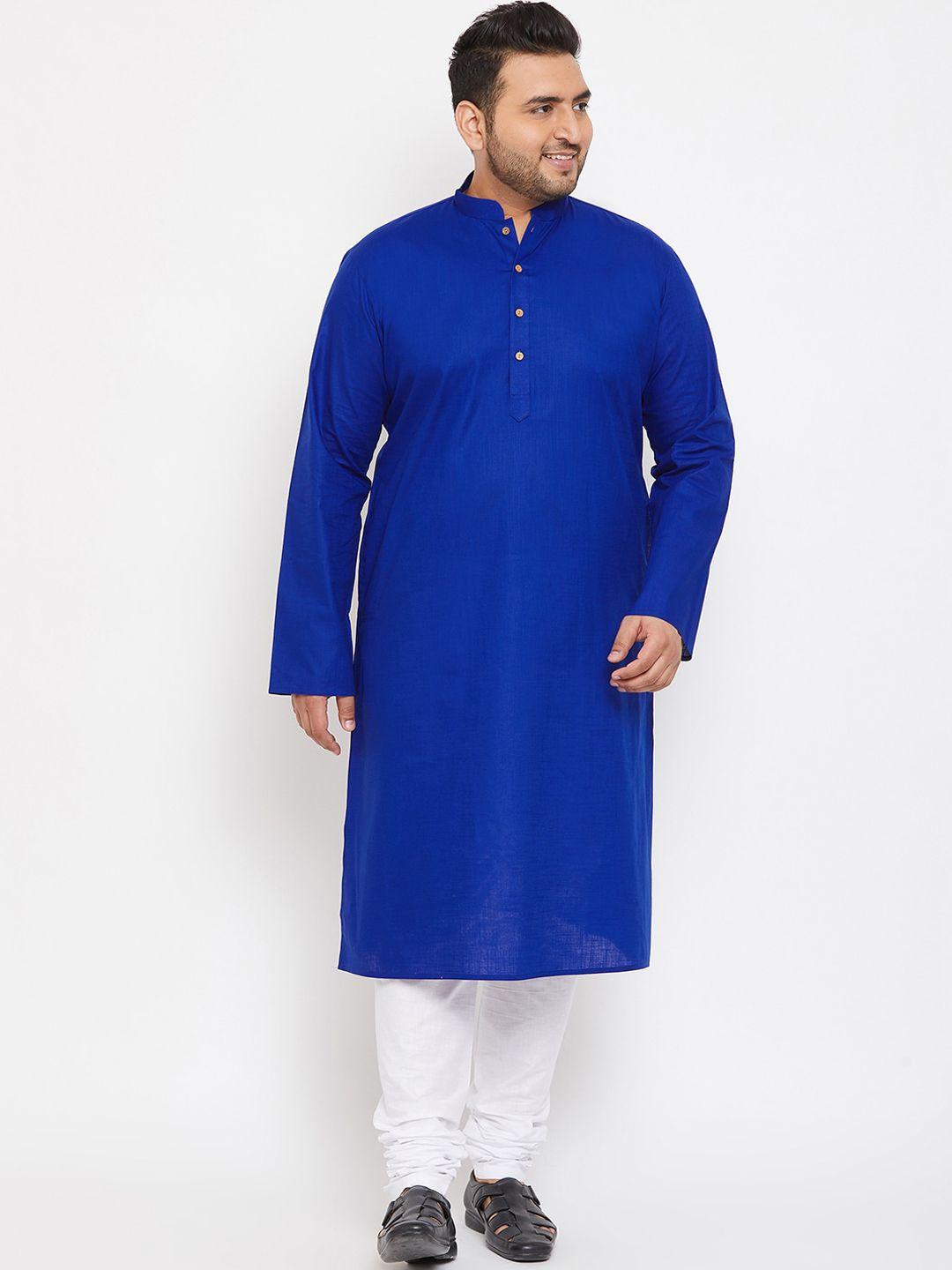 vastramay plus men blue kurta