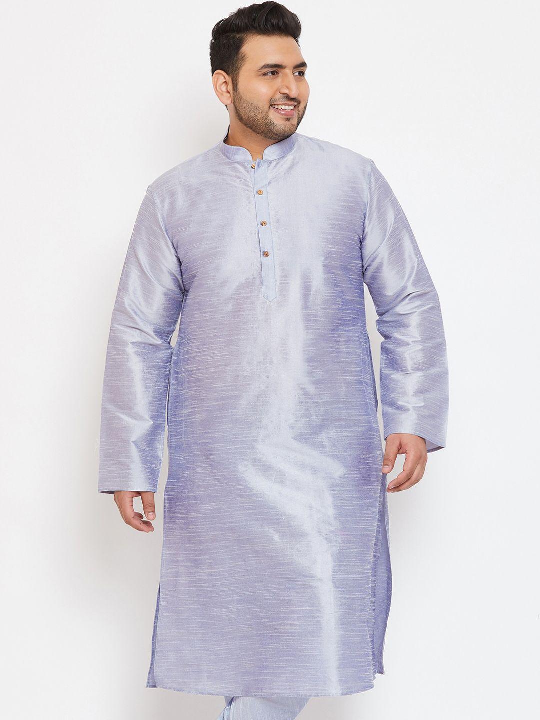 vastramay plus men plus size mandarin collar kurta