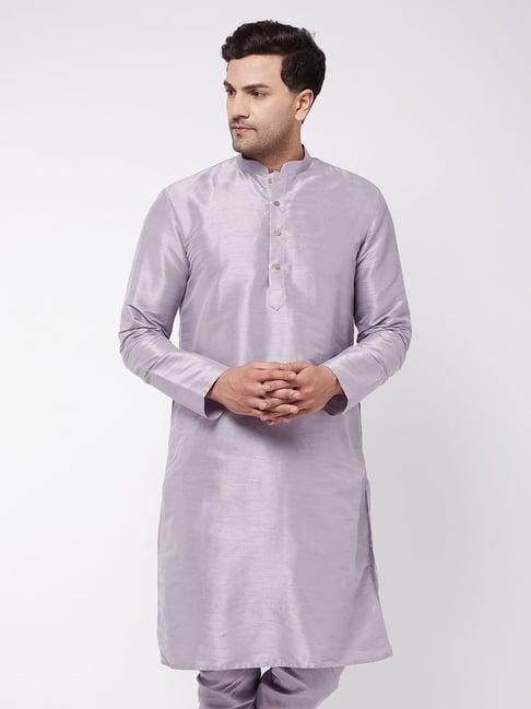 vastramay purple regular fit kurta