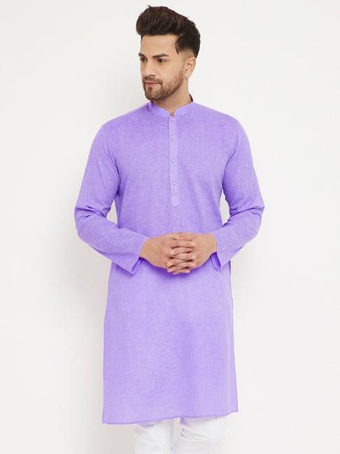 vastramay purple regular fit kurta