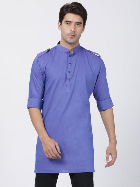 vastramay purple relaxed fit kurta