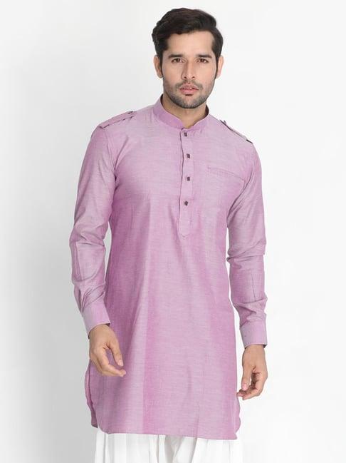 vastramay purple relaxed fit kurta