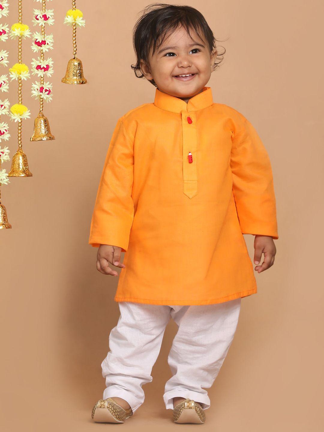 vastramay sishu boys mandarin collar kurta with pyjamas