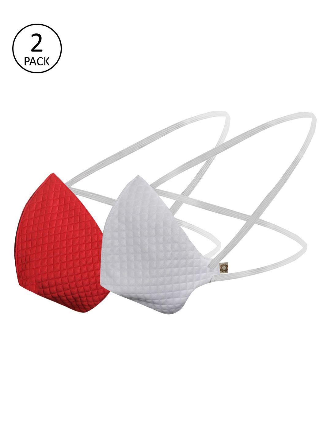 vastramay unisex 2 pcs 3-ply anti-pollution reusable outdoor masks