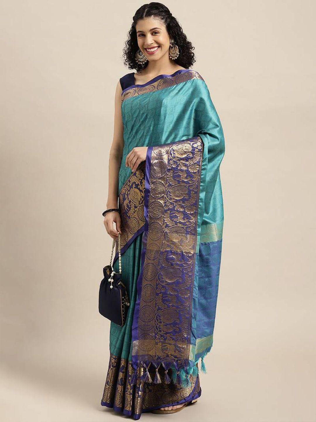vastrame ethnic motifs woven design zari kanjeevaram saree