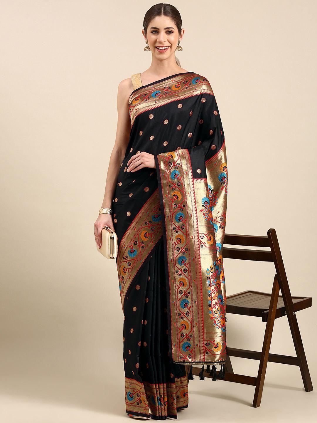 vastranand woven design zari art silk paithani saree