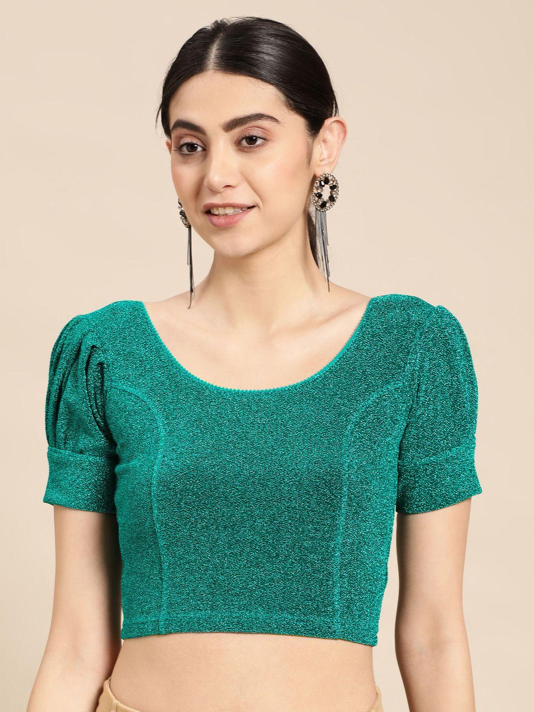 vastranand zari puff sleeves stretchable saree blouse