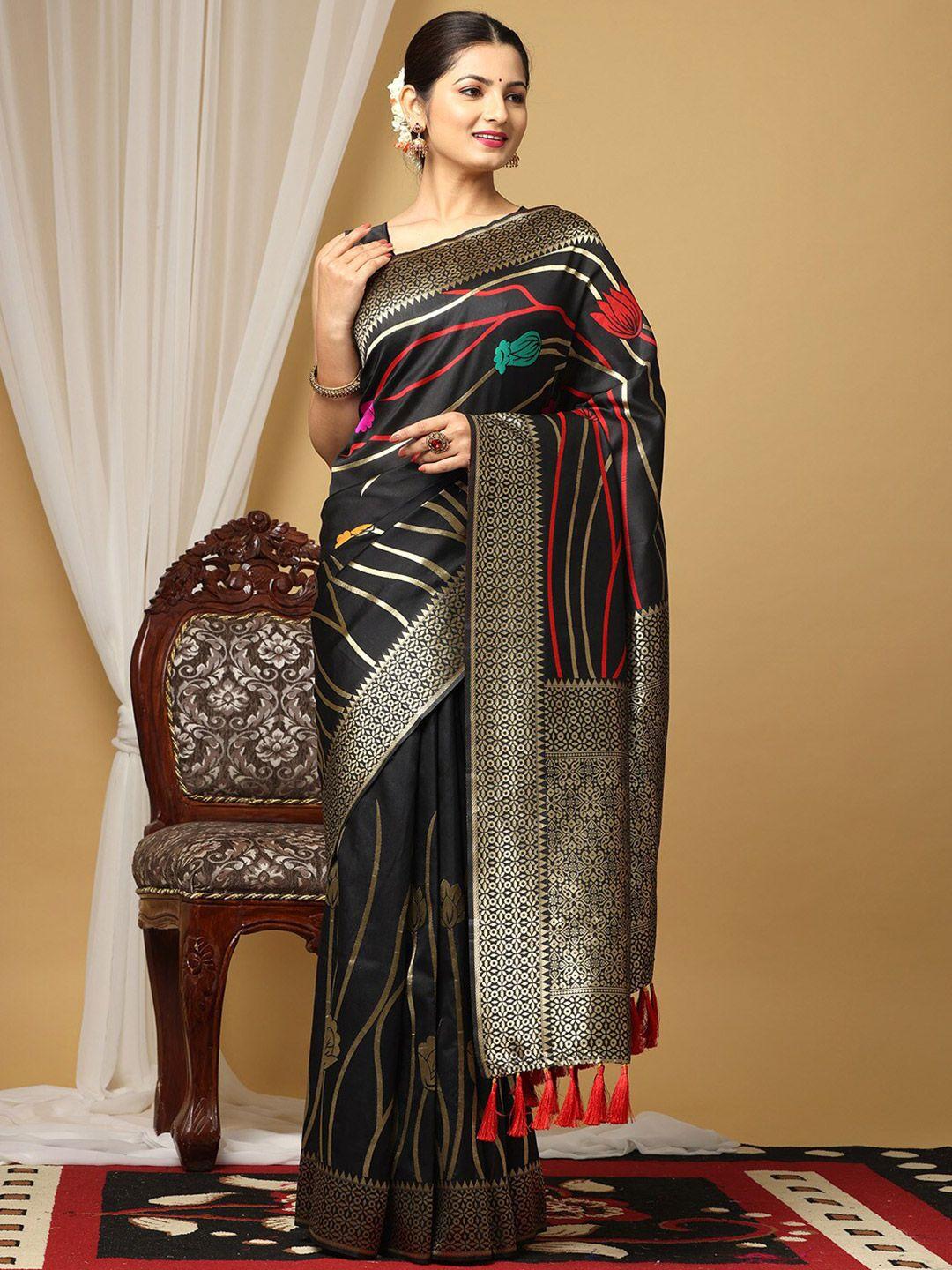 vastranand abstract zari banarasi saree