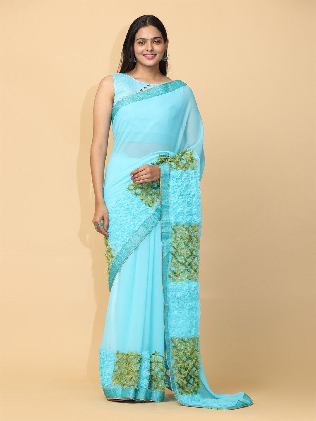 vastranand embroidered poly georgette saree